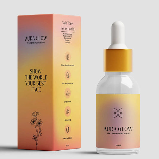 AURA GLOW: 5 in 1 Face Brightening Serum (30 ml)