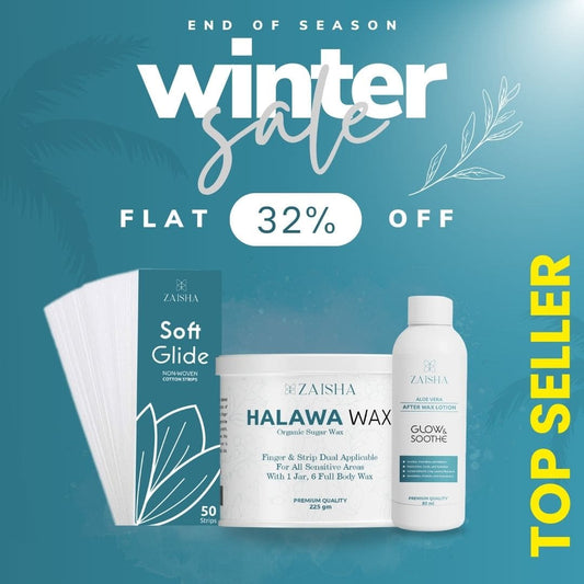 Halawa wax + After wax lotion + Cotton Strips