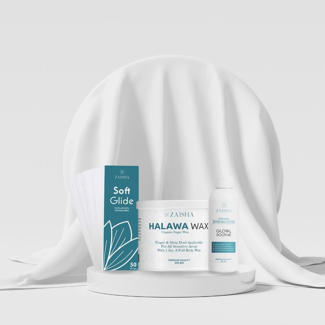 Halawa wax + After wax lotion + Cotton Strips