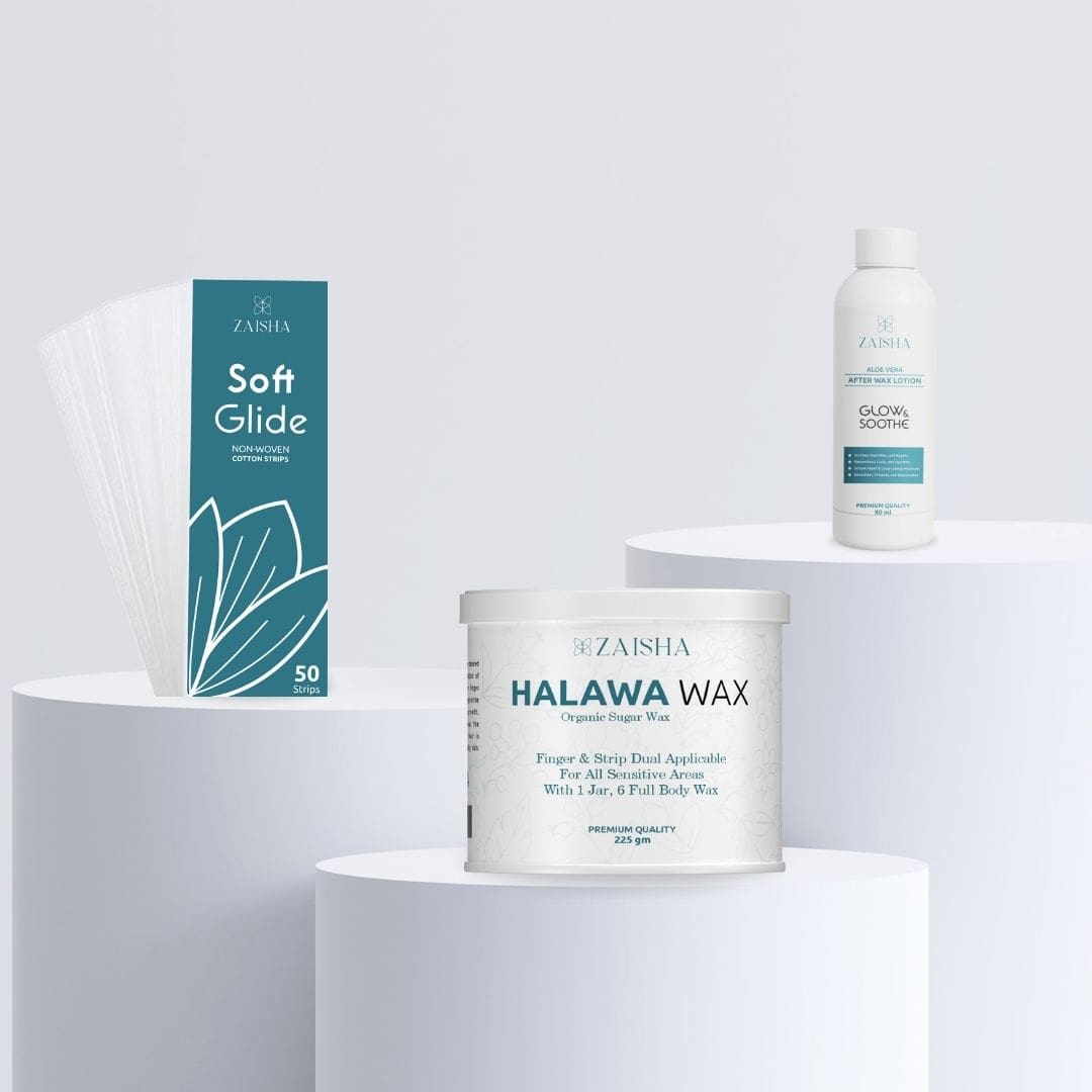 Halawa wax + After wax lotion + Cotton Strips