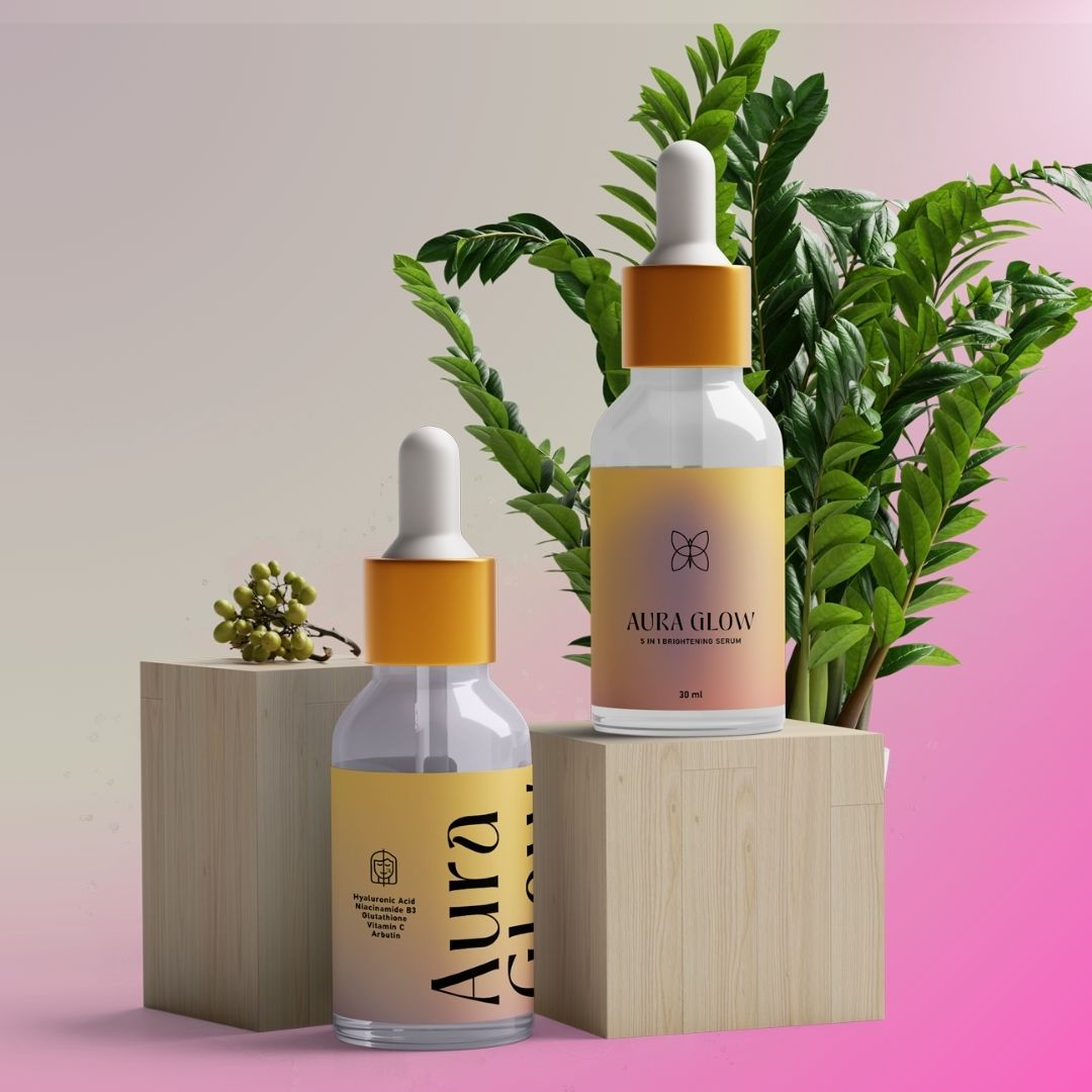 AURA GLOW: 5 in 1 Face Brightening Serum (30 ml)
