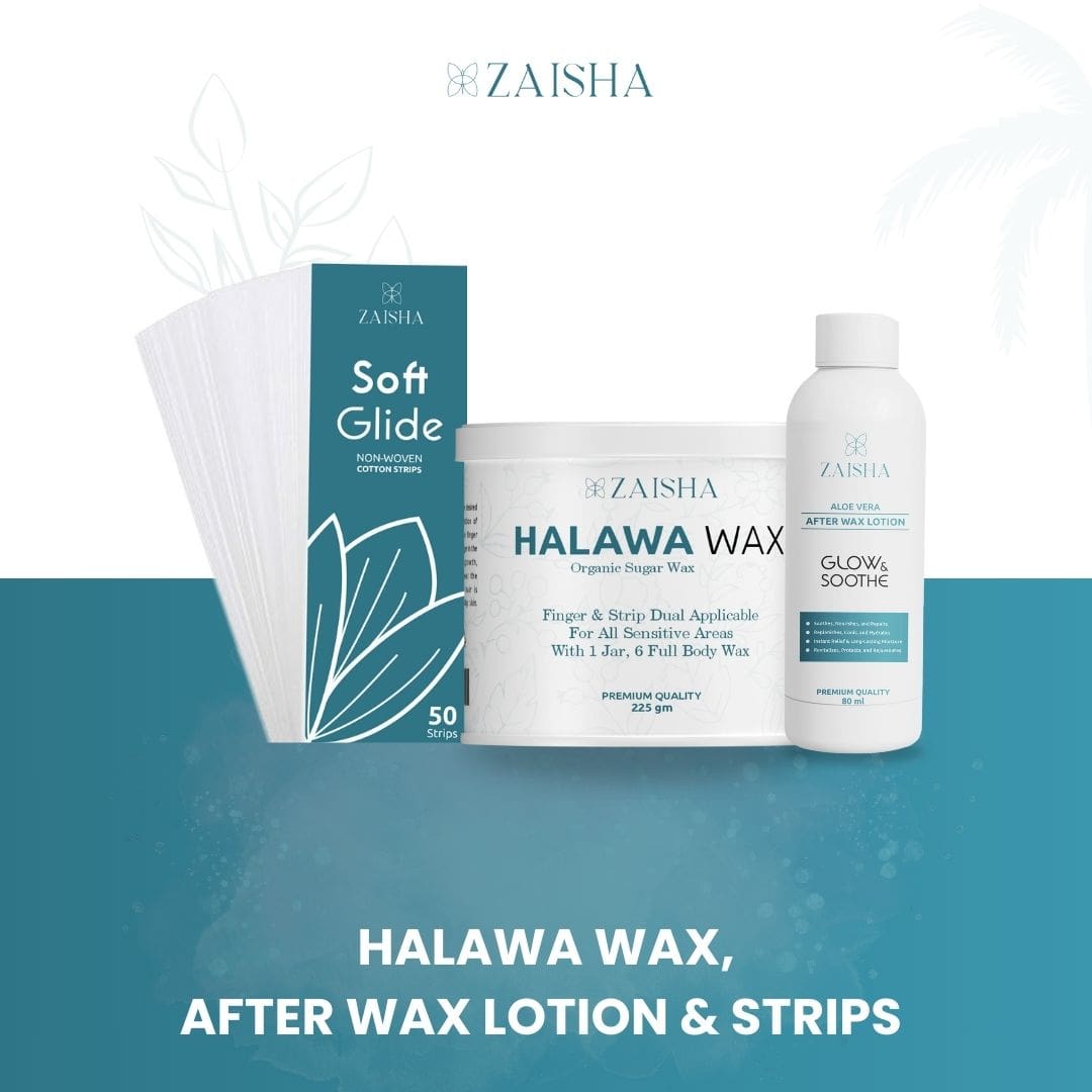 Halawa wax + After wax lotion + Cotton Strips