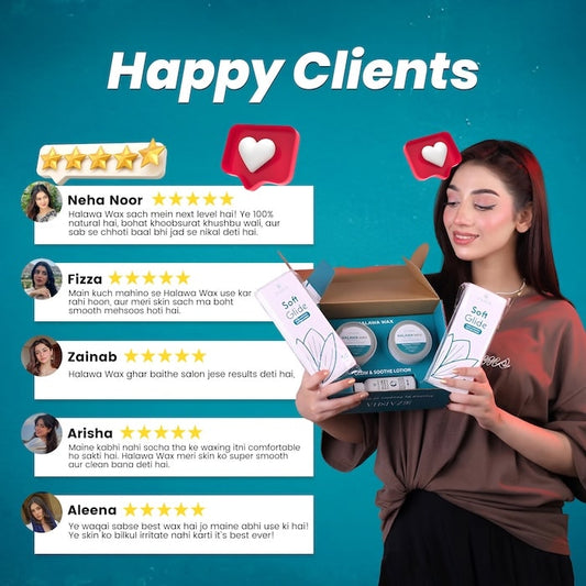 Halawa wax + After wax lotion + Cotton Strips