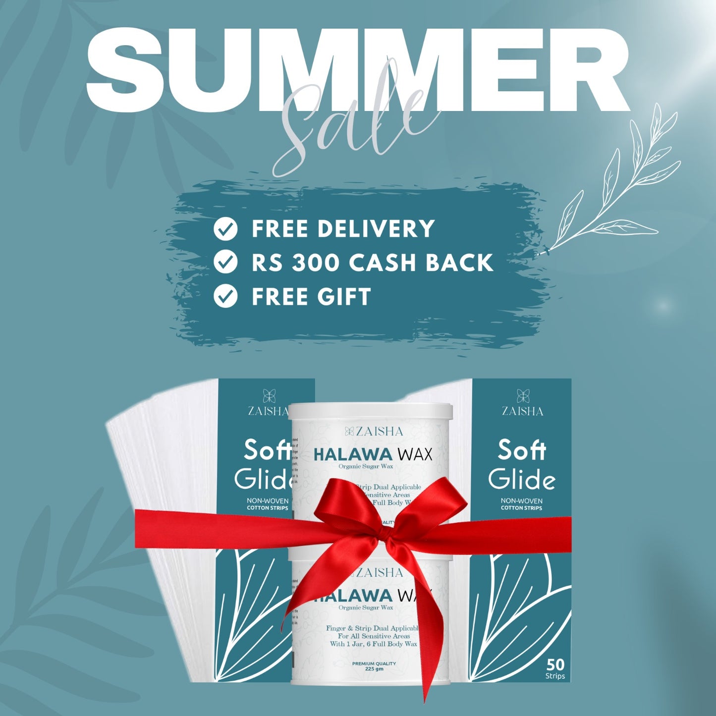2 Halawa Wax + 2 Hair Removal Strips