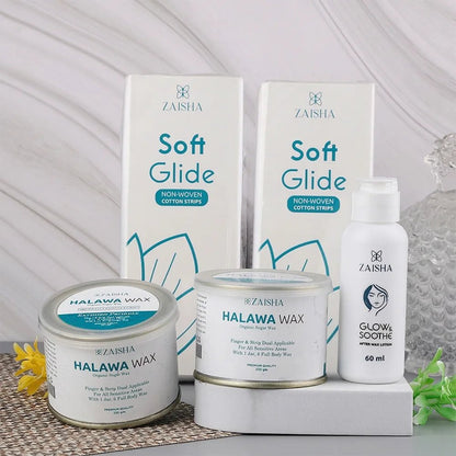Top Seller - 2 Halawa Wax + 2 Strips + Lotion - ZAISHA