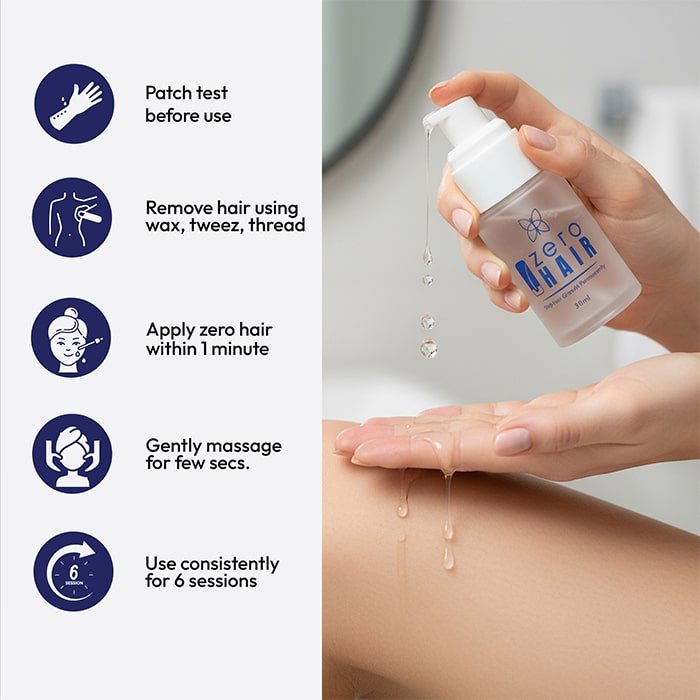 ZERO HAIR SERUM - Hair Inhibitor Serum - ZAISHA
