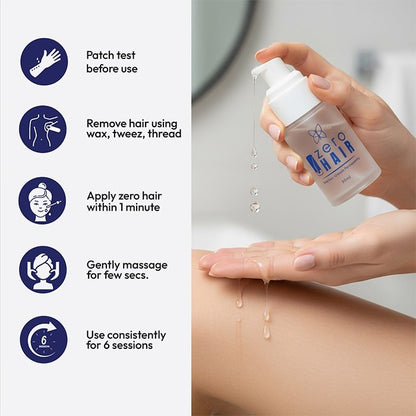 ZERO HAIR SERUM - Hair Inhibitor Serum - ZAISHA